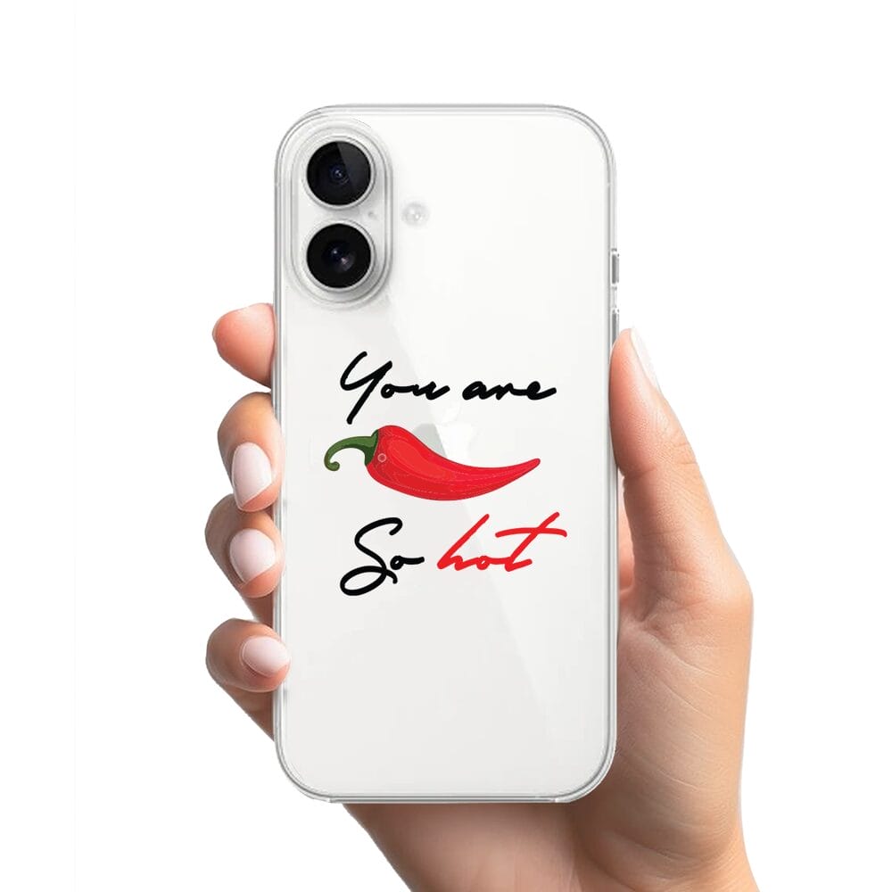 Etui do iPhone 16 przeźroczyste, silikonowe Flexi, papryczka chilli - obrazek 2