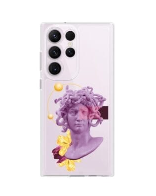 Etui do Samsung Galaxy S23 Ultra przeźroczyste, silikonowe Flexi, antyczna figura