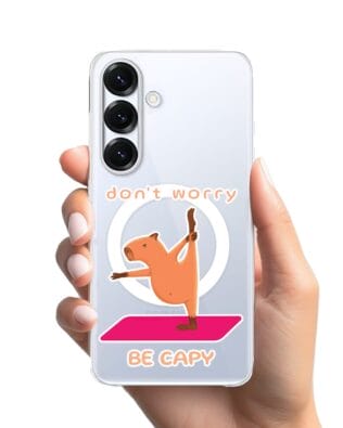 Etui do Samsung Galaxy S25 Plus z MagSafe przeźroczyste, silikonowe Flexi, kapibara