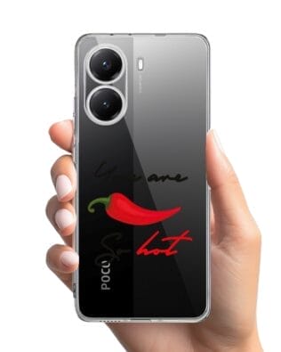 Etui do Xiaomi POCO X7 Pro przeźroczyste, silikonowe Flexi, papryczka chilli