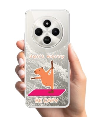 Etui do Xiaomi POCO C75 przeźroczyste, silikonowe Flexi, kapibara