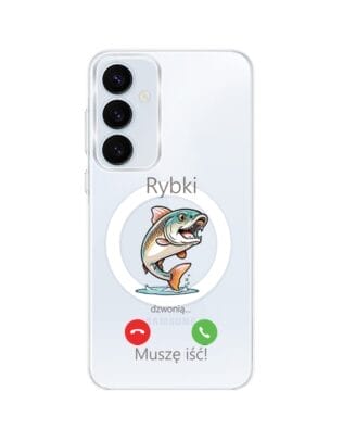 Etui do Samsung Galaxy A35 5G z MagSafe przeźroczyste, silikonowe Flexi, rybki dzwonią