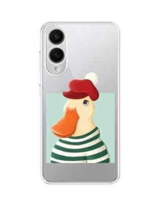 Etui do Samsung Galaxy S25 Edge przeźroczyste, silikonowe Flexi, kaczuszka