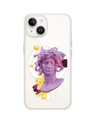 Etui do iPhone 13 z MagSafe przeźroczyste, silikonowe Flexi, antyczna figura