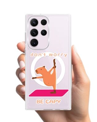 Etui do Samsung Galaxy S23 Ultra z MagSafe przeźroczyste, silikonowe Flexi, kapibara