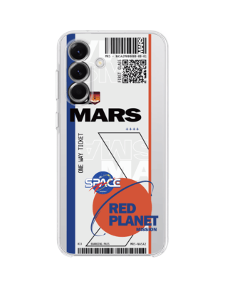 Etui do Samsung Galaxy A56 5G przeźroczyste, silikonowe Flexi, bilet na Mars