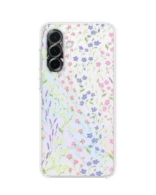 Etui do Samsung Galaxy A36 5G przeźroczyste, silikonowe Flexi, kwiaty polne