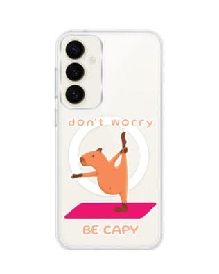 Etui do Samsung Galaxy S23 Plus z MagSafe przeźroczyste, silikonowe Flexi, kapibara