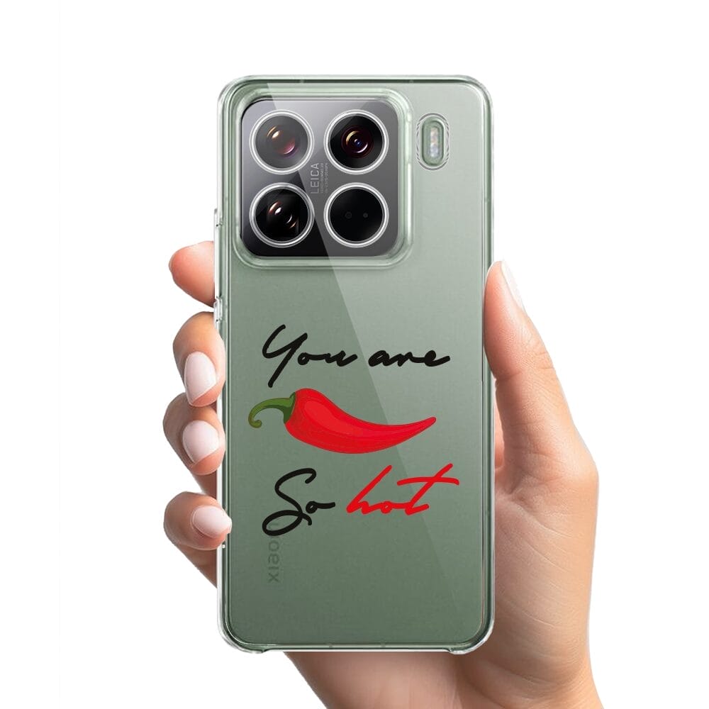 Etui do Xiaomi 15 Pro przeźroczyste, silikonowe Flexi, papryczka chilli - obrazek 2