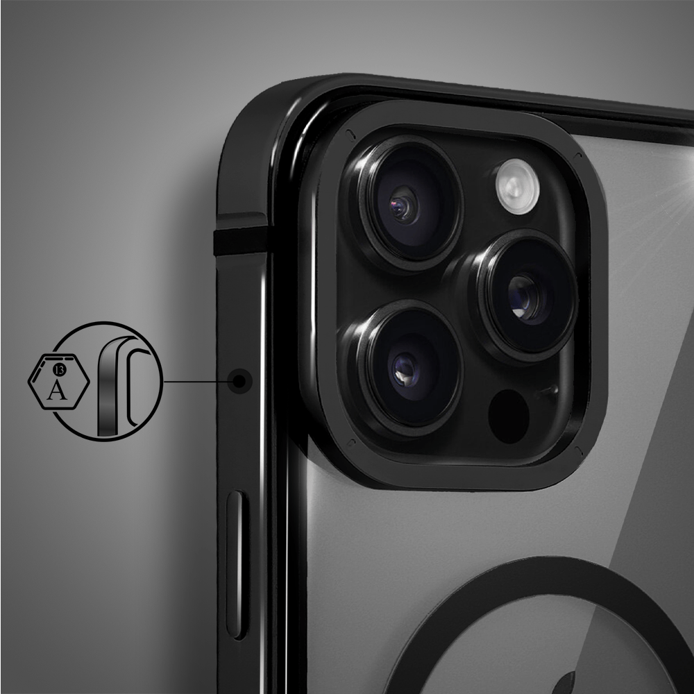 Etui do iPhone 16 Pro IBIZU Elite Skin z MagSafe, metalowa, czarne - obrazek 6