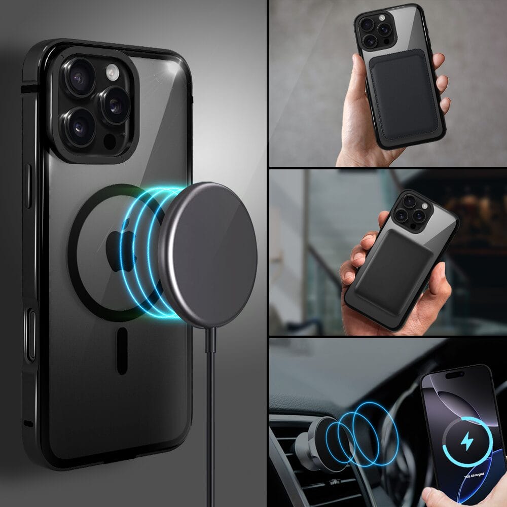 Etui do iPhone 16 Pro IBIZU Elite Skin z MagSafe, metalowa, czarne - obrazek 5