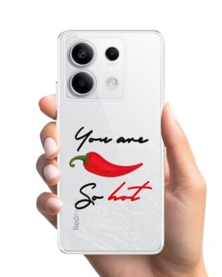 Etui do Xiaomi Redmi Note 13 Pro 5G przeźroczyste, silikonowe Flexi, papryczka chilli