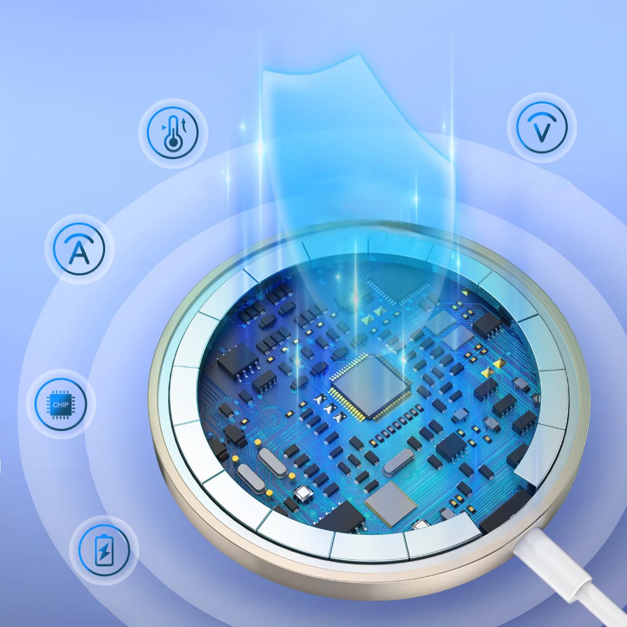 Bezprzewodowa ładowarka magnetyczna 15W MagSafe do iPhone 12/13/14/15/16, złota - obrazek 8