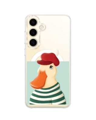 Etui do Samsung Galaxy S24 Plus z MagSafe przeźroczyste, silikonowe Flexi, kaczuszka