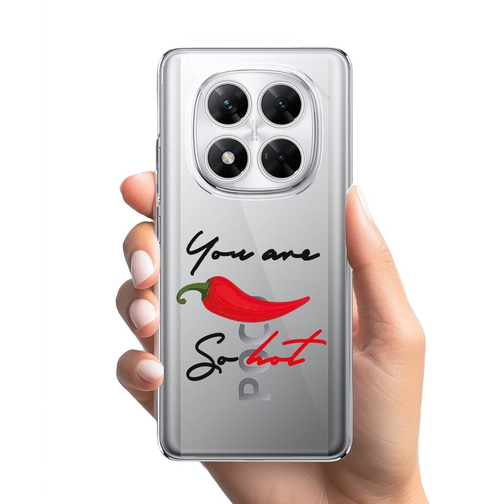 Etui do Xiaomi POCO X7 przeźroczyste, silikonowe Flexi, papryczka chilli - obrazek 2