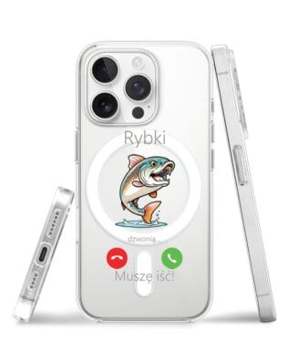 Etui do iPhone 14 Pro Max z MagSafe przeźroczyste, silikonowe Flexi, rybki dzwonią