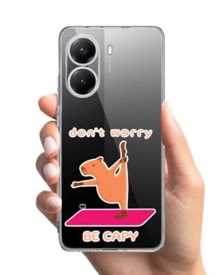 Etui do Xiaomi POCO X7 Pro przeźroczyste, silikonowe Flexi, kapibara