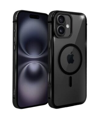 Etui do iPhone 16 IBIZU Elite Skin z MagSafe, metalowa ramka, czarne