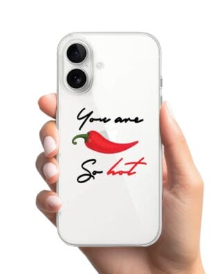 Etui do iPhone 16 Plus przeźroczyste, silikonowe Flexi, papryczka chilli