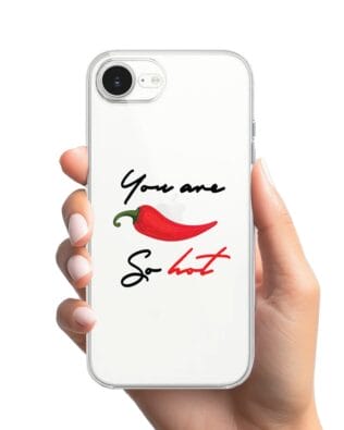 Etui do iPhone 16e przeźroczyste, silikonowe Flexi, papryczka chilli