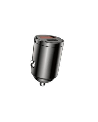 Ładowarka samochodowa USB + USB Typ C kompaktowa, mocna 48W PD QC, mini