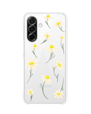 Etui do Samsung Galaxy A26 5G przeźroczyste, silikonowe Flexi, stokrotki