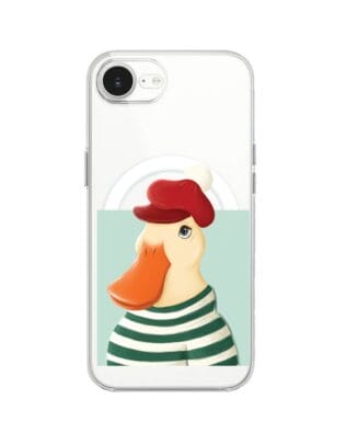 Etui do iPhone 16e z MagSafe przeźroczyste, silikonowe Flexi, kaczuszka