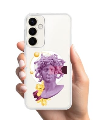 Etui do Samsung Galaxy S23 Plus z MagSafe przeźroczyste, silikonowe Flexi, antyczna figura