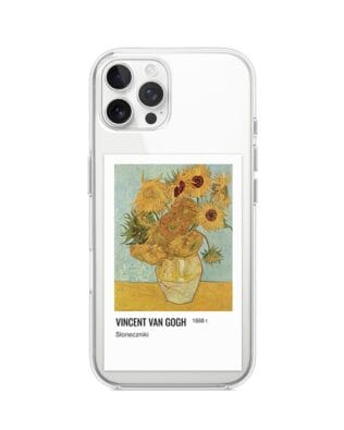 Etui do iPhone 12 Pro Max z MagSafe przeźroczyste, silikonowe Flexi, słoneczniki