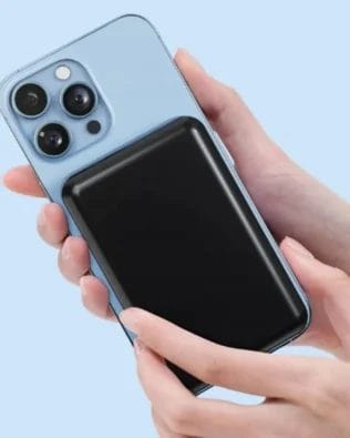 Power Bank 10000 mAh, ładowanie bezprzewodowe MagSafe, czarny