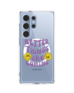 Etui do Samsung Galaxy S25 Ultra z MagSafe przeźroczyste, silikonowe Flexi, Better Things Are Coming