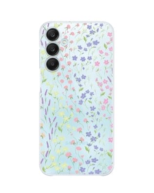 Etui do Samsung Galaxy M35 5G przeźroczyste, silikonowe Flexi, kwiaty polne