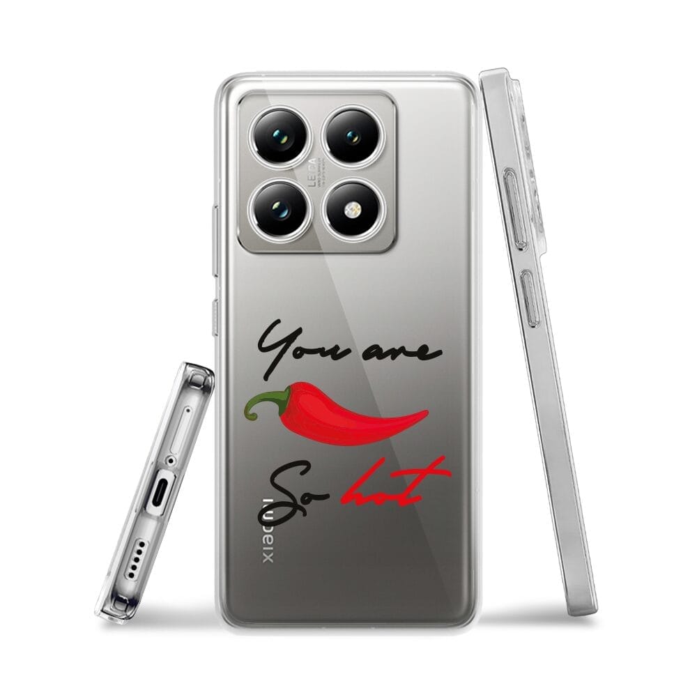 Etui do Xiaomi 14T przeźroczyste, silikonowe Flexi, papryczka chilli - obrazek 3
