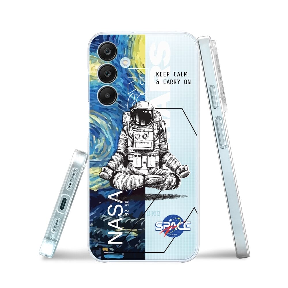 Etui do Samsung Galaxy M35 5G przeźroczyste, silikonowe Flexi, Keep Calm in Cosmos - obrazek 3