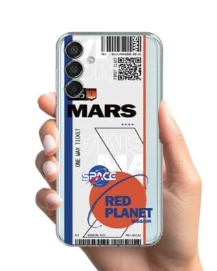 Etui do Samsung Galaxy M15 5G przeźroczyste, silikonowe Flexi, bilet na Mars