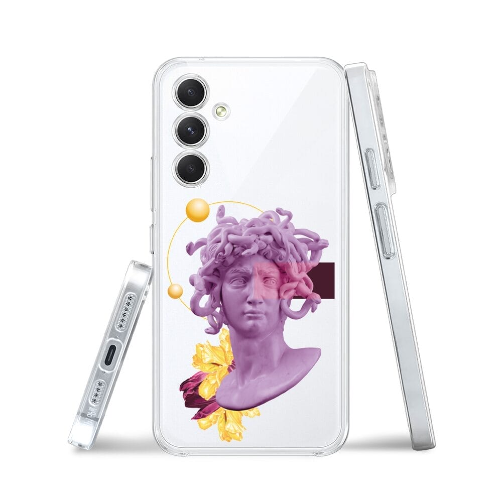 Etui do Samsung Galaxy A54 5G przeźroczyste, silikonowe Flexi, antyczna figura - obrazek 3