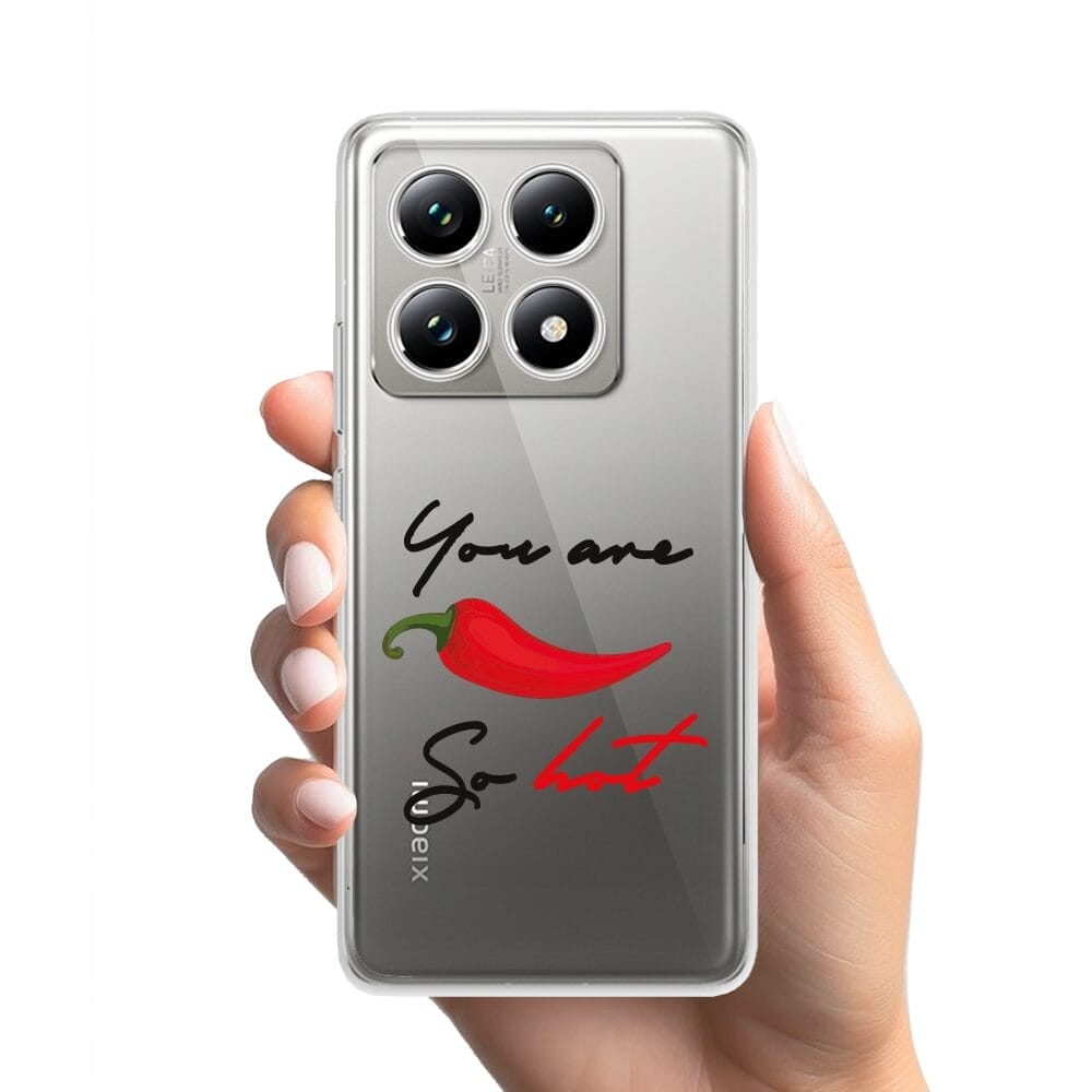 Etui do Xiaomi 14T Pro przeźroczyste, silikonowe Flexi, papryczka chilli - obrazek 2