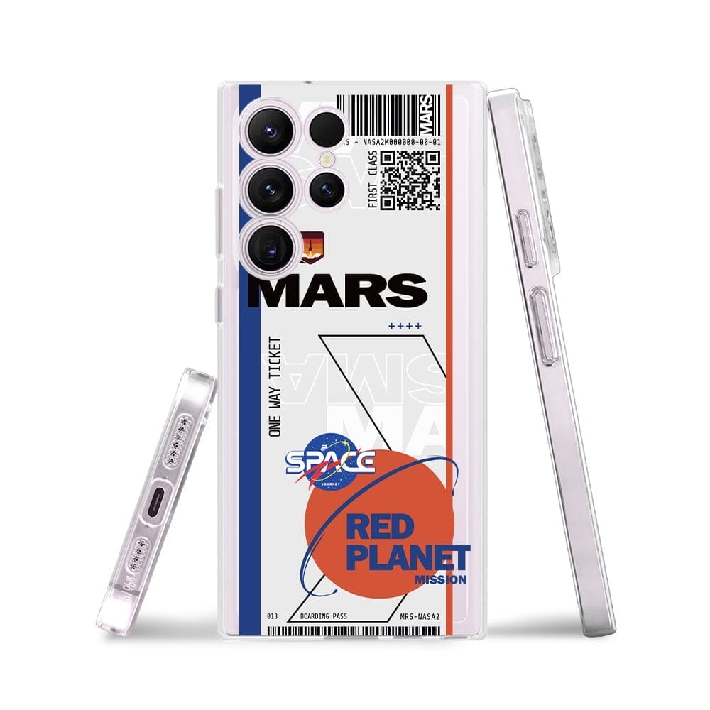 Etui do Samsung Galaxy S23 Ultra przeźroczyste, silikonowe Flexi, bilet na Mars - obrazek 3