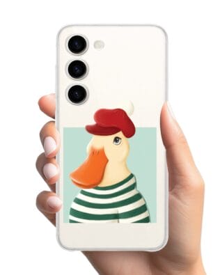 Etui do Samsung Galaxy S23 FE 5G przeźroczyste, silikonowe Flexi, kaczuszka