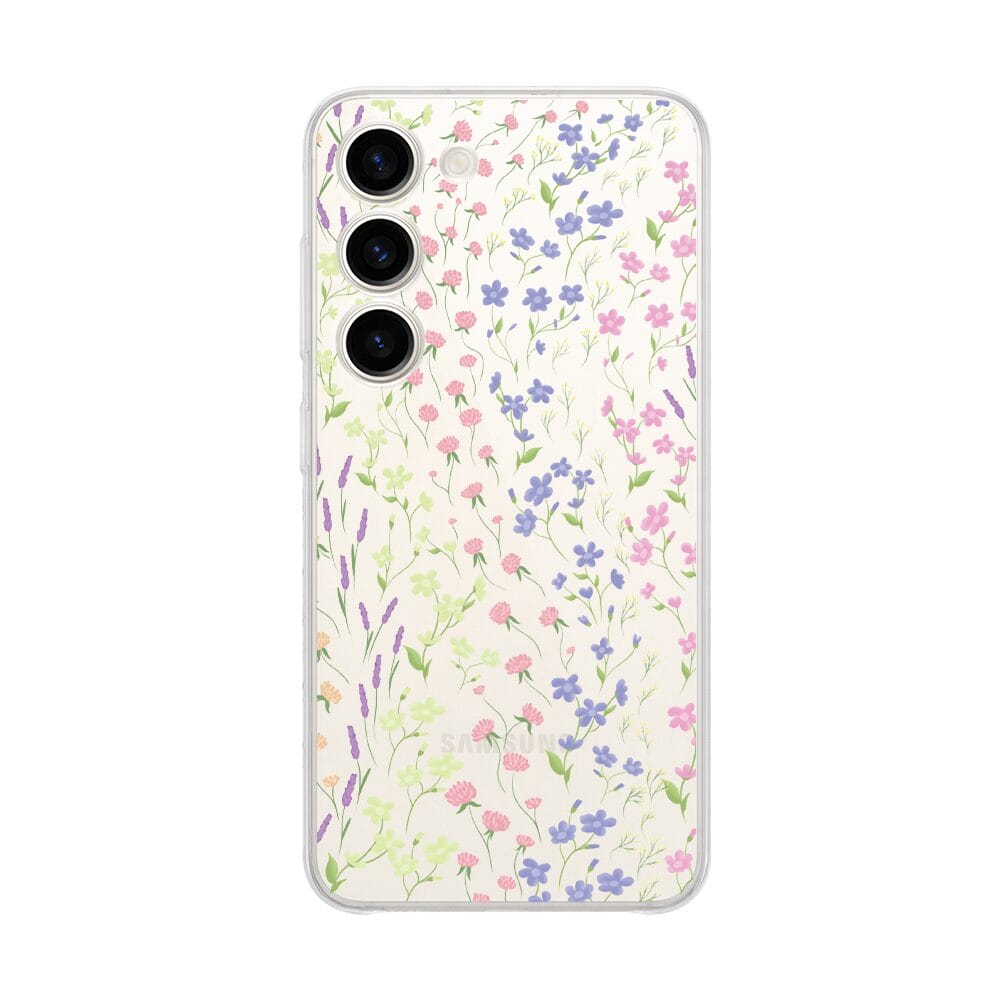 Etui do Samsung Galaxy S23 Plus przeźroczyste, silikonowe Flexi, kwiaty polne