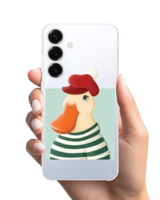 Etui do Samsung Galaxy S25 Plus przeźroczyste, silikonowe Flexi, kaczuszka