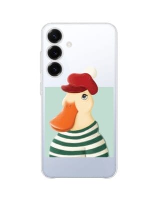 Etui do Samsung Galaxy S25 Plus przeźroczyste, silikonowe Flexi, kaczuszka