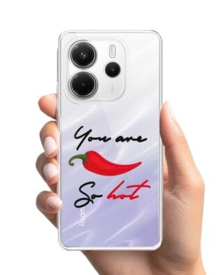 Etui do Xiaomi Redmi Note 14 4G przeźroczyste, silikonowe Flexi, papryczka chilli