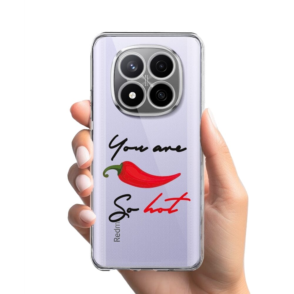 Etui do Xiaomi Redmi Note 14 Pro Plus 5G przeźroczyste, silikonowe Flexi, papryczka chilli - obrazek 2