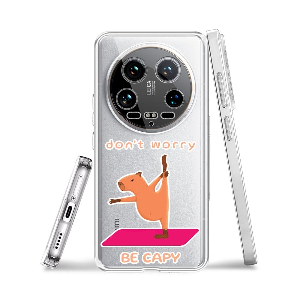 Etui do Xiaomi 14 Ultra przeźroczyste, silikonowe Flexi, kapibara - obrazek 3