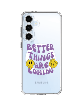 Etui do Samsung Galaxy S24 FE z MagSafe przeźroczyste, silikonowe Flexi, Better Things Are Coming