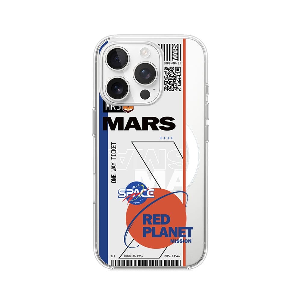 Etui do iPhone 13 Pro z MagSafe przeźroczyste, silikonowe Flexi, bilet na Mars