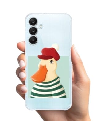 Etui do Samsung Galaxy M35 5G przeźroczyste, silikonowe Flexi, kaczuszka