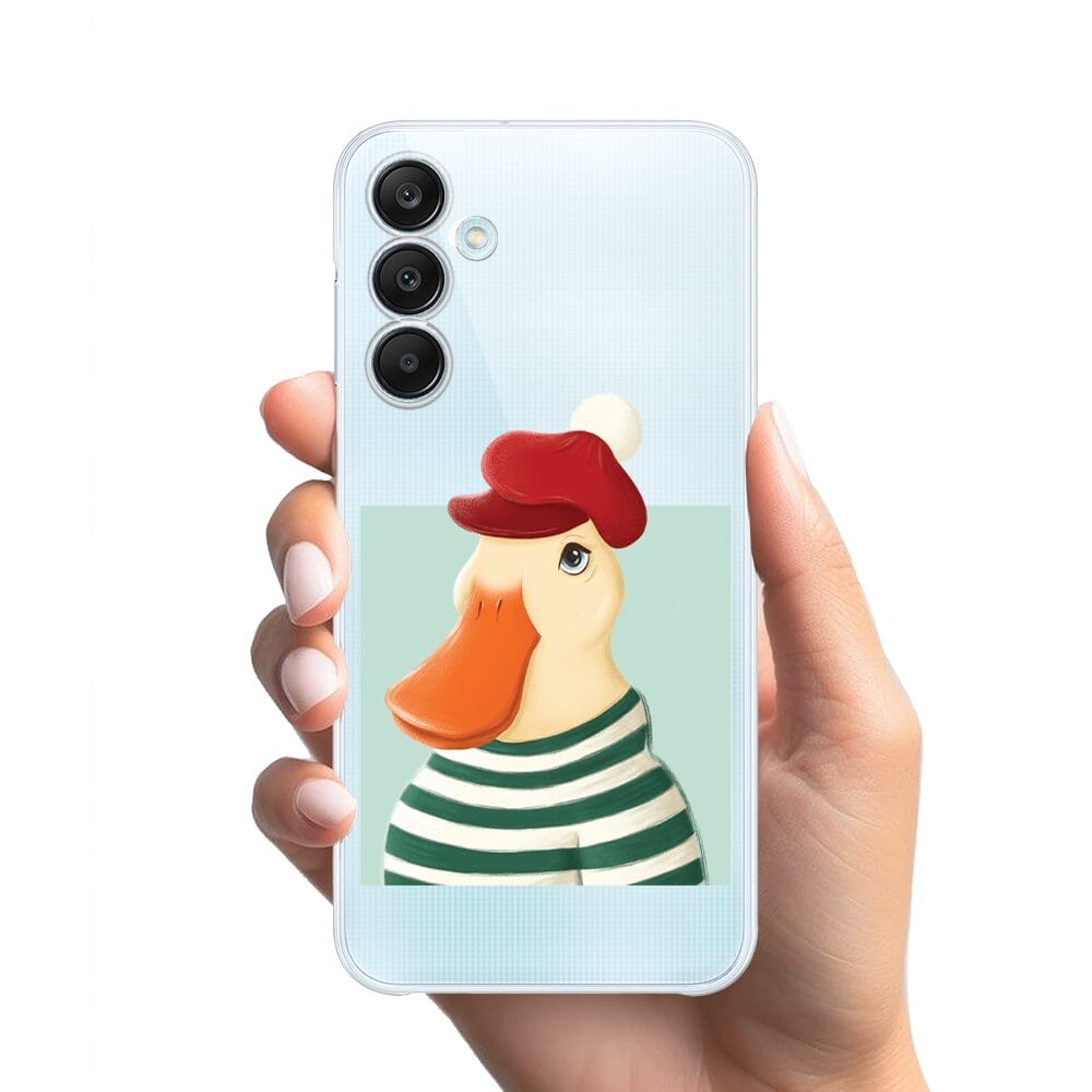 Etui do Samsung Galaxy M35 5G przeźroczyste, silikonowe Flexi, kaczuszka - obrazek 2