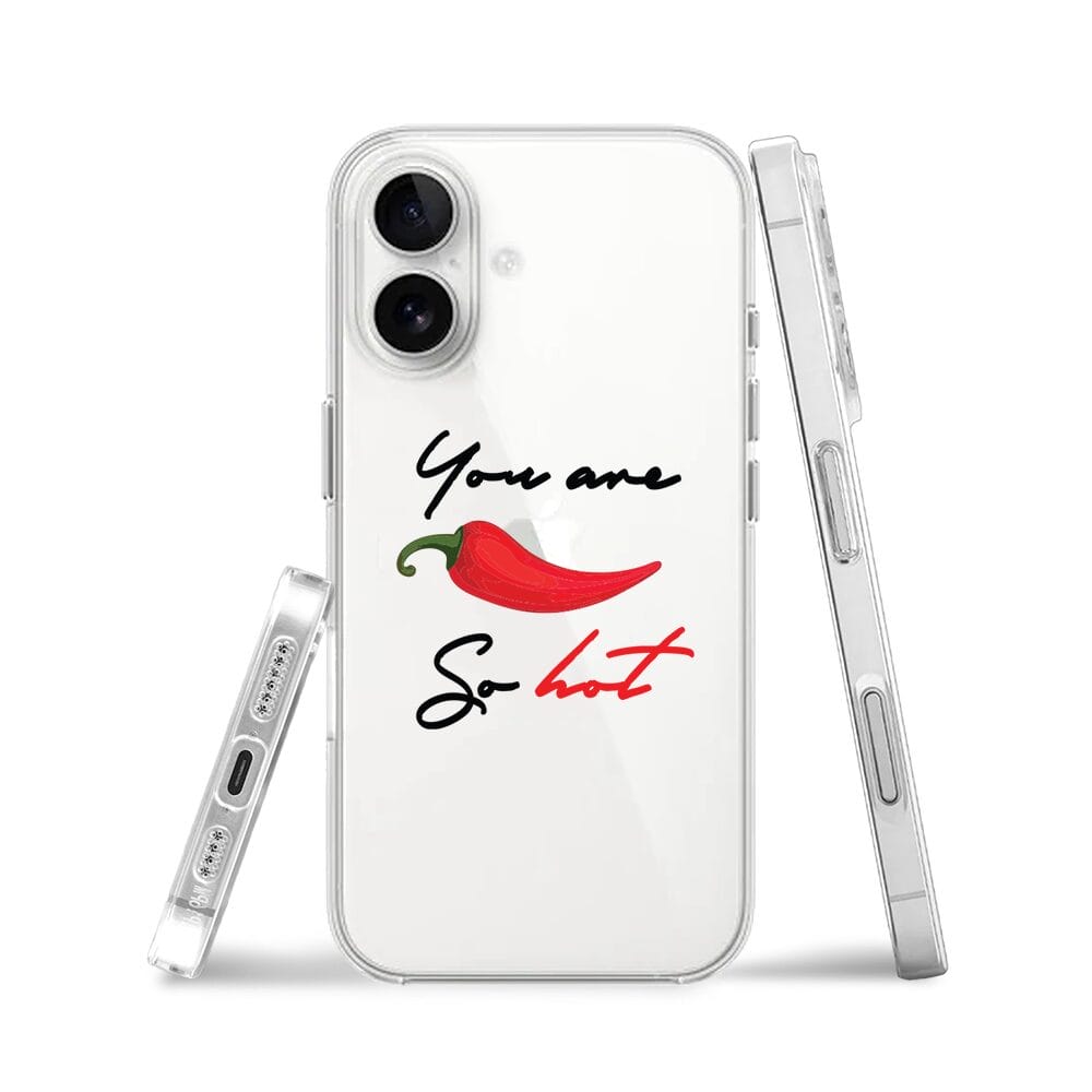 Etui do iPhone 16 przeźroczyste, silikonowe Flexi, papryczka chilli - obrazek 3